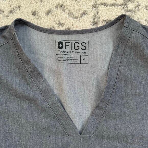 Figs Scrub Top Womens Gray Casma Three Pocket Technical Collection Size XL - Picture 4 of 6
